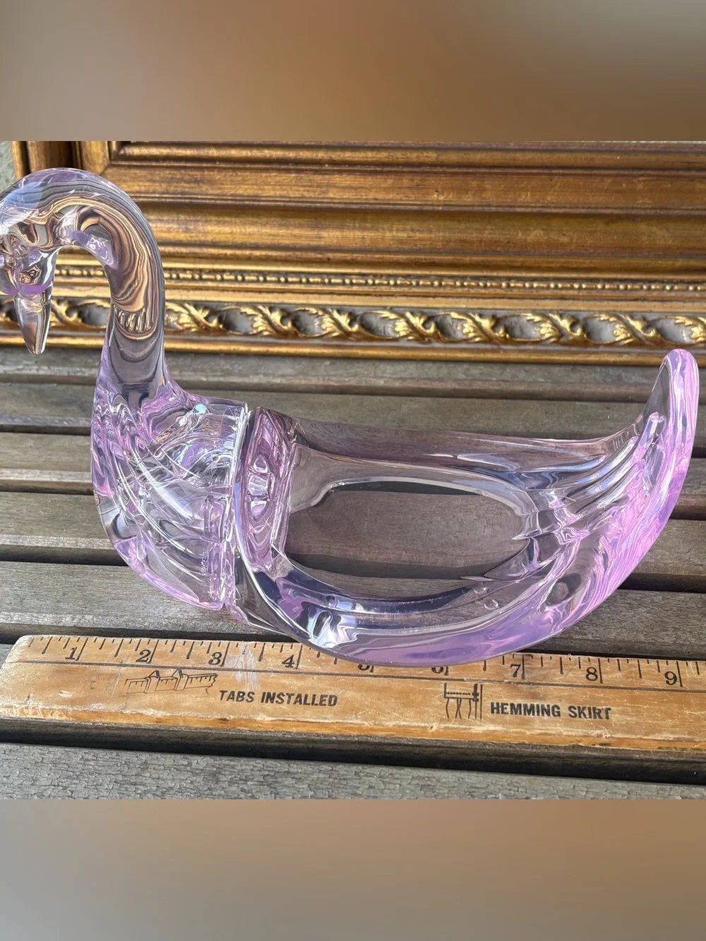 Pink Acrylic Swan Sculpture - Elegant Home Art Accent